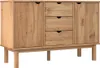 A wooden sideboard with drawers and doors on a white background. Náhled obrázku produktu