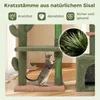 COSTWAY 81cm škrabadlo kaktus, mačací strom s plošinami, Náhľad obrázku produktu 6