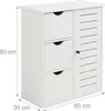 Relaxdays Badezimmerschrank, HxBxT: 80 x 60 x 30 cm, 3 Produktbild-Vorschau 4