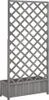 A gray wooden planter box with a trellis attached. Náhľad obrázku produktu