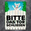 Bitte das Tor schließen Metallschild XXL in 28x38 cm mit Produktbild-Vorschau 2