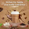 Pappbecher 200ml Dunkelbraun 100 Stück Einweg Kaffeebecher Produktbild-Vorschau 4