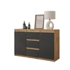 A sideboard with decorative items on top, presented against a white background. Voir les images du produit