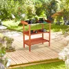 relaxdays 10020727_0 relaxdays Pflanztisch orange 92,0 x Náhled obrázku produktu 2
