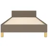 vidaXL Cadre de lit sans matelas Taupe 100x200 cm Tissu Voir les images du produit 4