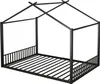 MODFU Lit enfant 140x200 cm Cabane avec Sommier à Lattes, Voir les images du produit 8