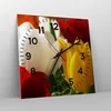 Wanduhr - Quadrat - Glasuhr - Tulpen Vase Blumenstrauß - Produktbild-Vorschau 4