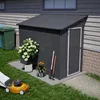 GIHAUVIA Metall Gerätehaus Pultdach Fundament Produktbild-Vorschau 2