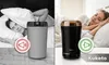 A split image comparing a noisy coffee grinder with a quiet one. Podgląd zdjęcia produktu
