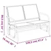 vidaXL Garten-Schaukelbank Schwarz 120,5x76x86,5 cm Produktbild-Vorschau 7