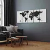Italienischer Leinwand Leinwandbild - Black and White Map Produktbild-Vorschau 4