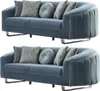 Villa Möbel Sofa Set Angela Blau Stellvariante:3+2 Produktbild-Vorschau 1