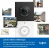 Collage of images showing a video doorbell and various delivery scenarios. Produktbild-Vorschau