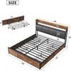 Doppelbett 140x200 cm mit LED, 4 Schubladen, Kopfteil mit Produktbild-Vorschau 7