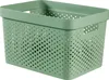 A green perforated storage basket is shown against a white background. Anteprima dell’immagine prodotto