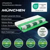 A diagram of a mattress with its layers labeled, along with marketing text and certifications. Produktbild-Vorschau