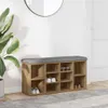 vidaXL Lavica na topánky Artisan dub 82x32x45,5 cm Materiál Náhľad obrázku produktu 2