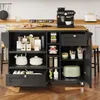 A kitchen island cart filled with various kitchenware and food items, set in a kitchen environment. Produktbild-Vorschau