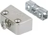 A metal furniture connector and its corresponding locking mechanism are shown against a white background. Náhled obrázku produktu