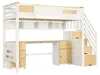Hoogslaper 90 x 200 cm, Kleur wit en naturel, Massief hout Productafbeelding-voorbeeld 16