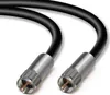 6m Koaxialkabel KUPFER 135dB F-Kompressionstecker Produktbild-Vorschau 1