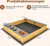 COSTWAY Holzsandkasten, Kindersandkasten mit Küchenzubehör Produktbild-Vorschau 2