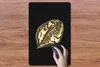 MuchoWow® Mauspad Mousepad Blatt - Schwarz und Gold - Produktbild-Vorschau 3