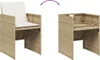5-tlg. Garten-Essgruppe mit Kissen Beige Poly Rattan Produktbild-Vorschau 6
