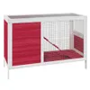 Kaninchenstall Rot 103x44x69,5 cm Massivholz Kiefer Produktbild-Vorschau 1