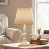 Tischlampe Weiß 38cm hoch Shabby Metall Creme Beige Produktbild-Vorschau 1