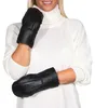 Damen Handschuhe Fäustlinge aus Lammfell Patchwork Produktbild-Vorschau 2
