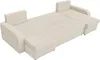 A beige U-shaped sofa bed is shown from a top-down perspective against a white background. Náhled obrázku produktu