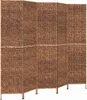 vidaXL Paraván 5 ks. Hnědý 205x180 cm Vodní hyacint Náhled obrázku produktu 1