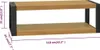 vidaXL Wand-Badregal 110x45x35 cm Massivholz Teak Produktbild-Vorschau 5