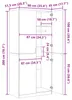 vidaXL Kleiderschrank Schwarz Eichen-Optik 90 x 52 x 200 cm Produktbild-Vorschau 8