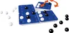 A game board with black and white pieces, with arrows indicating movement. Produktbild-Vorschau