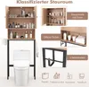 COSTWAY Toilettenschrank freistehend, Toilettenregal mit 2 Produktbild-Vorschau 6
