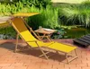 Liegestuhl Gartenliege gelb Sonnenliege Strandliege Holz Produktbild-Vorschau 2