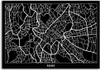 Leinwandbild rom - stadtplan 90x60 cm Feeby grau wandbild Produktbild-Vorschau 3