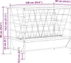 vidaXL Distributeur d'aliments pour bétail Argent 100 x 60 Voir les images du produit 8