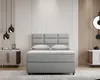 Boxspringbett 120x200, mit Bettkasten, Hellgrau, Matratze Produktbild-Vorschau 4