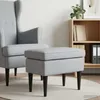 Pouf vidaXL grigio chiaro 55 x 35 x 41 cm in tessuto Anteprima dell’immagine prodotto 2