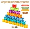 100 Magnetbausteine transparent magnetisch STEM Produktbild-Vorschau 1