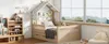 Hausbett Kinderbett 140x200 cm Kiefer Massivholz Cream mit Produktbild-Vorschau 12