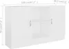 A white sideboard with dimensions labeled in centimeters and inches. Anteprima dell’immagine prodotto