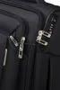 A close-up view of a black Samsonite suitcase, focusing on the TSA combination lock and zipper. Produktbild-Vorschau