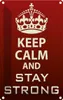 vianmo Blechschild 18x12 cm Keep Calm and stay strong Yoga Produktbild-Vorschau 1