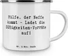 Mr. & Mrs. Panda Pott Spruch Neffe Besuch - Weiß - Produktbild-Vorschau 3