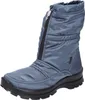 A single blue winter boot with a black sole and zipper is shown against a white background. Produktbild-Vorschau