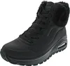 A black Skechers boot with fur trim is shown against a white background. Produktbild-Vorschau
